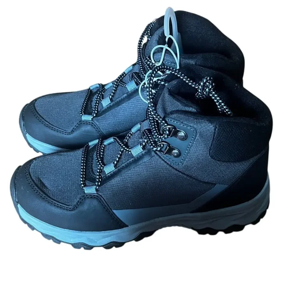 NWT The Children's Place Gray and Black Boy's Winter Boots Big Kid Size 4